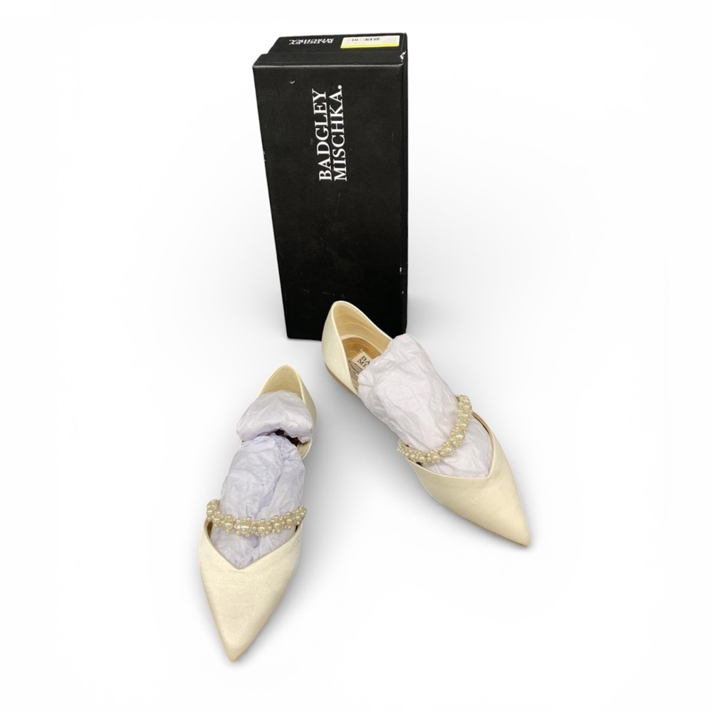 Badgley Mischka - Ivory Natalia Flats - Bridal Flats - NIB - Size 7.5 - Picture 6 of 13